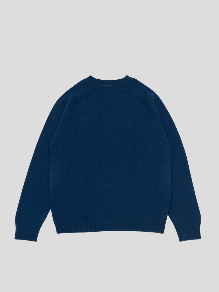 Mens Architect Crew Neck Knitted Cashmere Sweater Regatta | Begg x Co