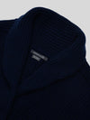 Womens Mini Yacht Navy Blue Cashmere Cardigan - Begg x Co