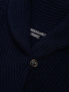 Womens Mini Yacht Navy Blue Cashmere Cardigan - Begg x Co