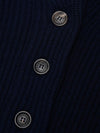 Womens Mini Yacht Navy Blue Cashmere Cardigan - Begg x Co