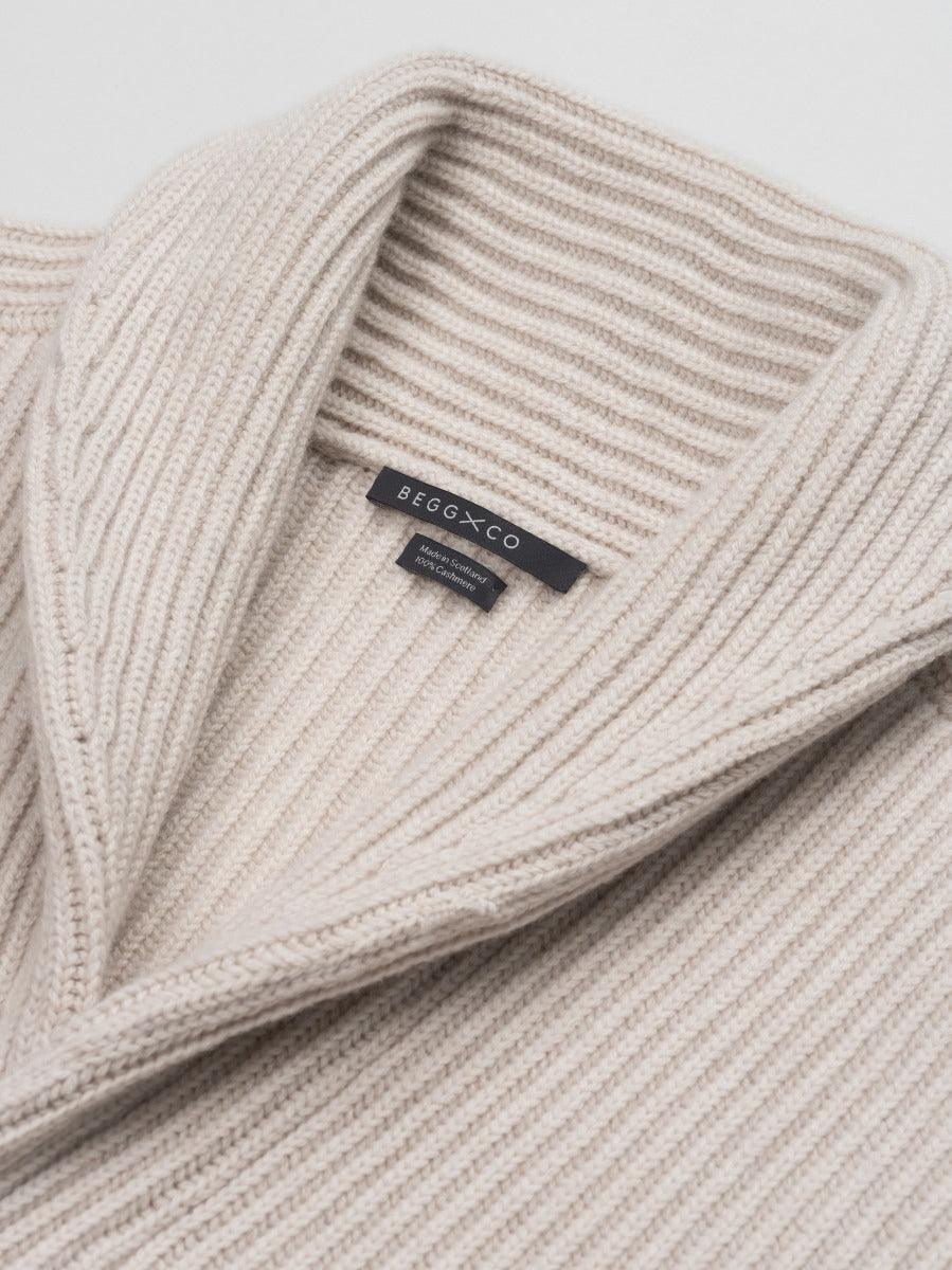 Womens Luxury Cashmere Yacht Cardigan Oat | Begg x Co
