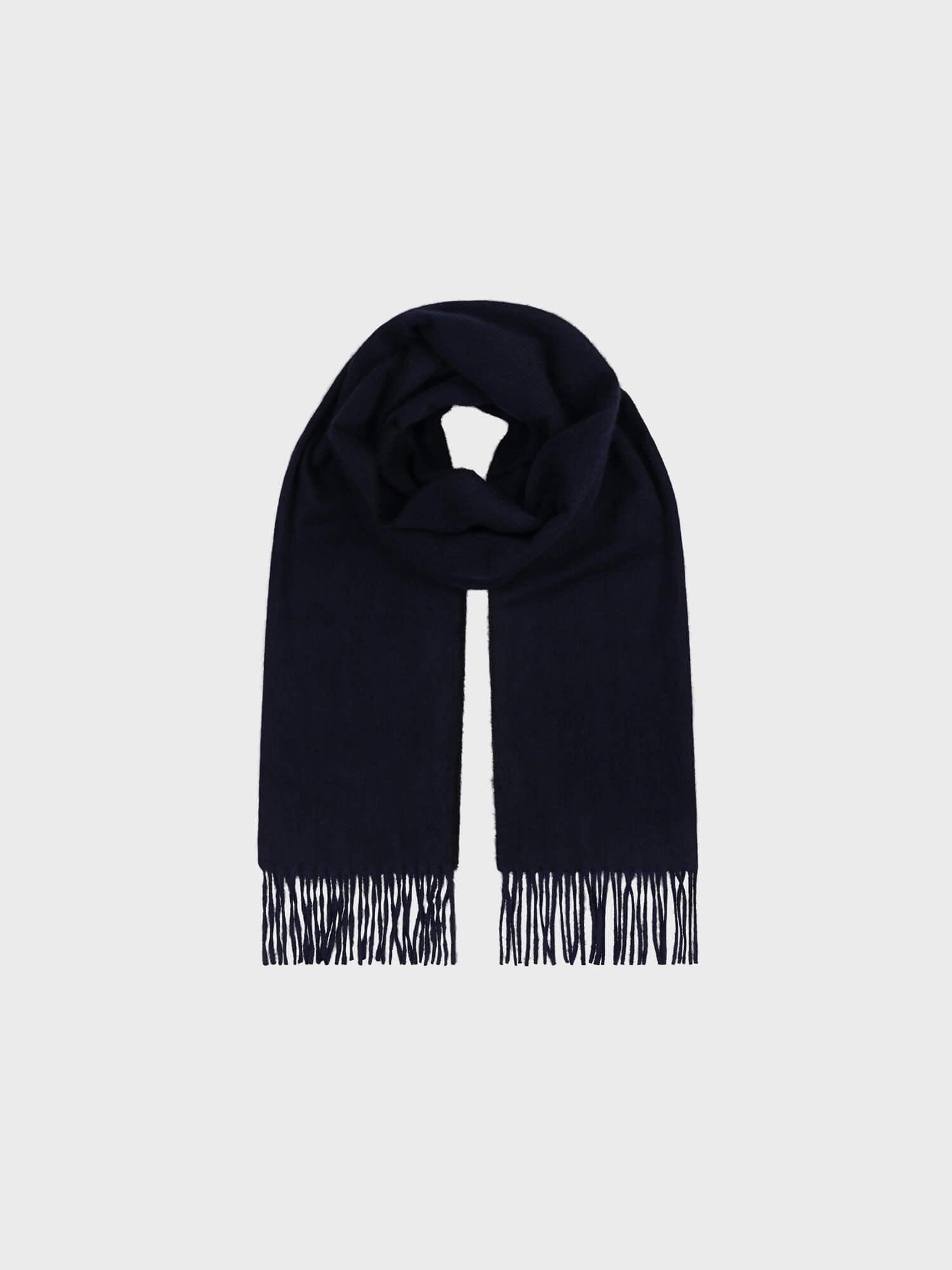 Arran Reversible Mens Cashmere Scarf Navy Black Begg x Co