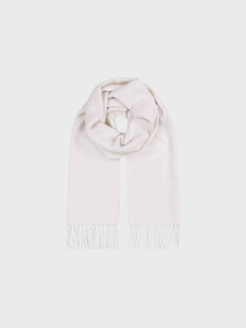 mens dress scarf white Arran Solid Classic Cashmere Scarf in White