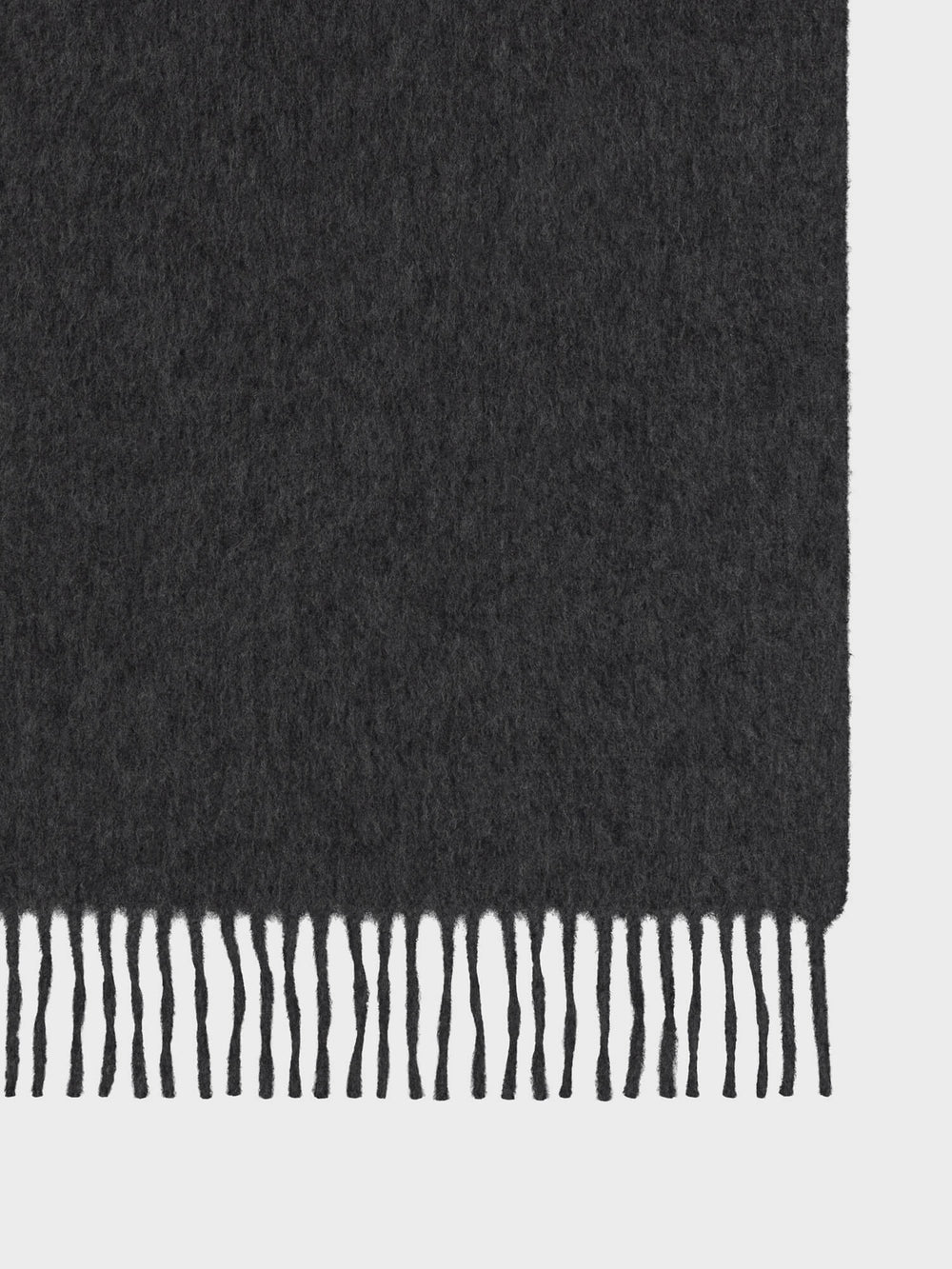 Arran Solid Dark Grey Cashmere Throw Begg x Co