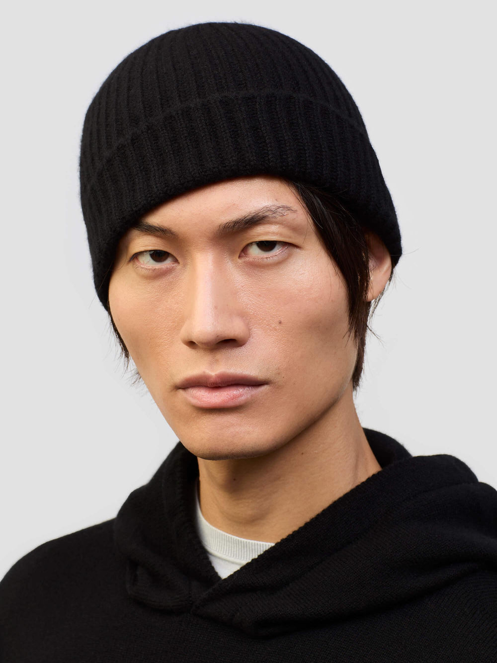 Mens Black Cashmere Alex Beanie Hat Begg x Co