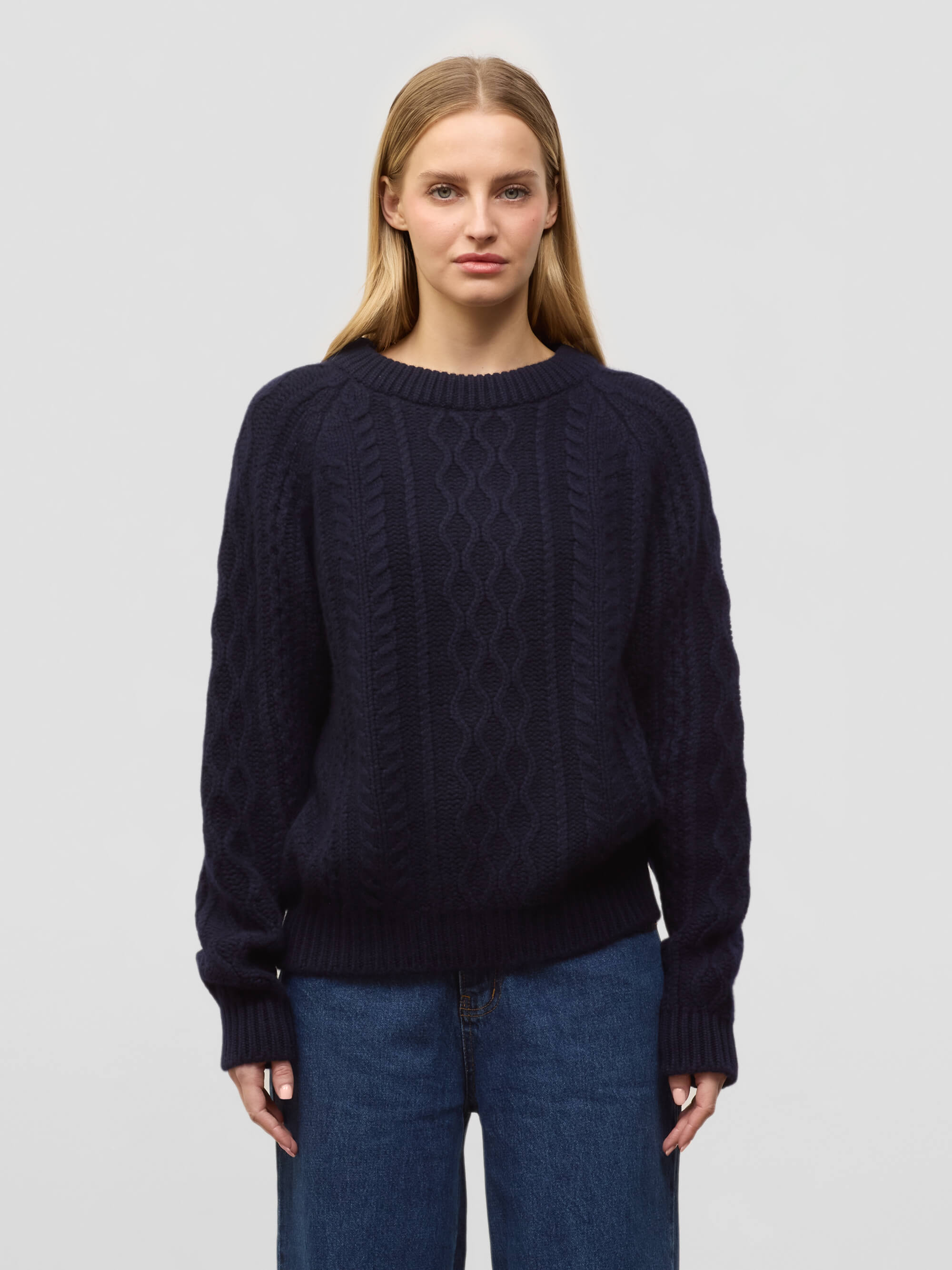 begg & co Womens Gigha Pirate Navy Cashmere Sweater - Begg x Co