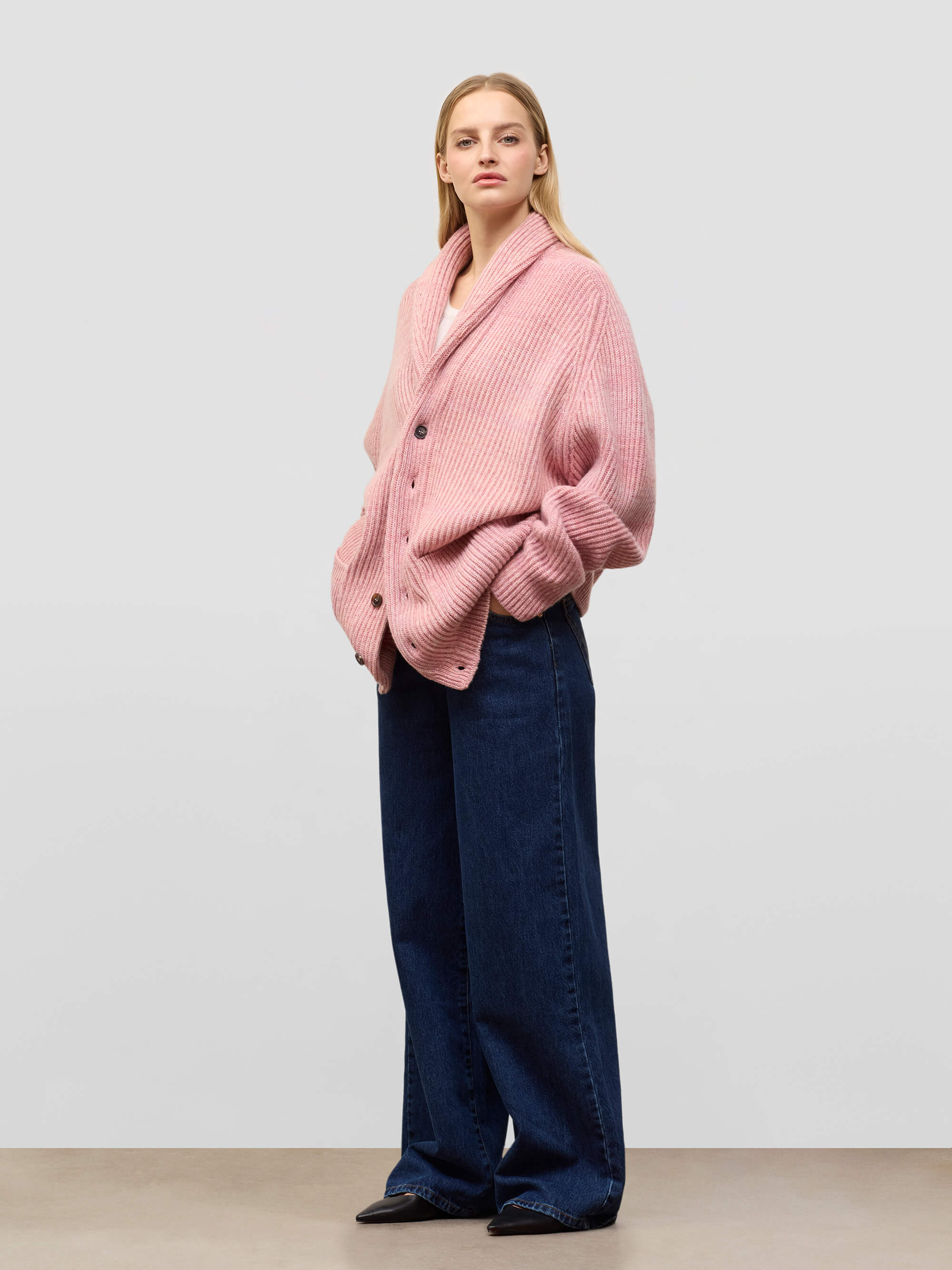 Womens Surfer Knitted Cashmere Cardigan Calendula Multi - Begg x Co