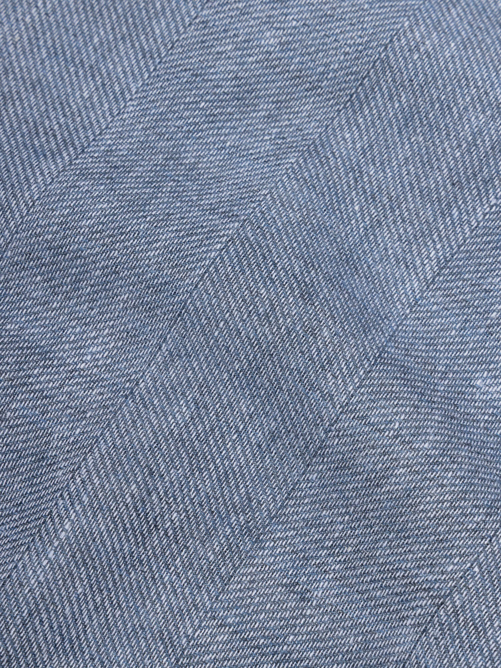 close up of a blue scarf with navy edges 
