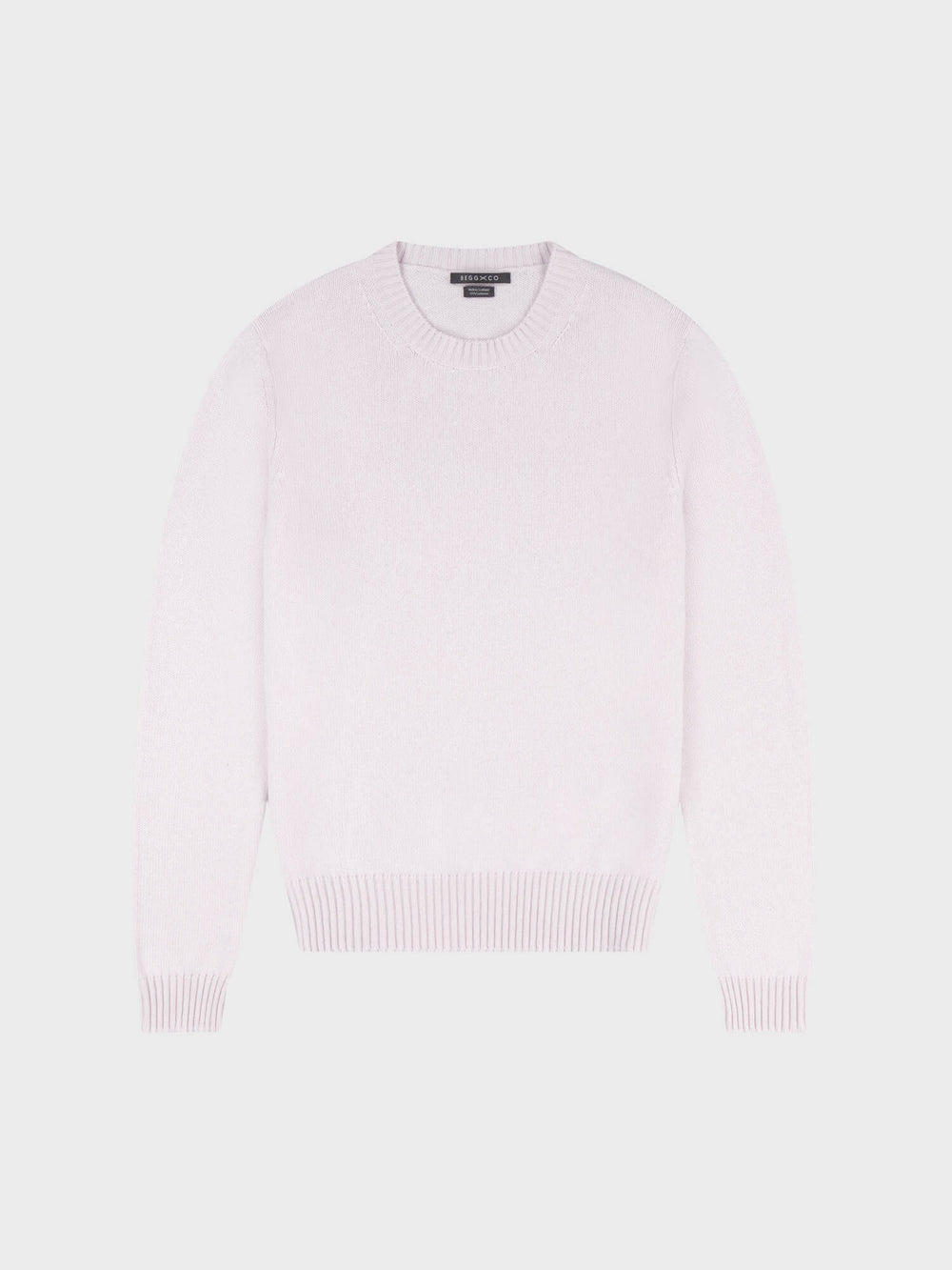 light purple cashmere sweater on a grey background