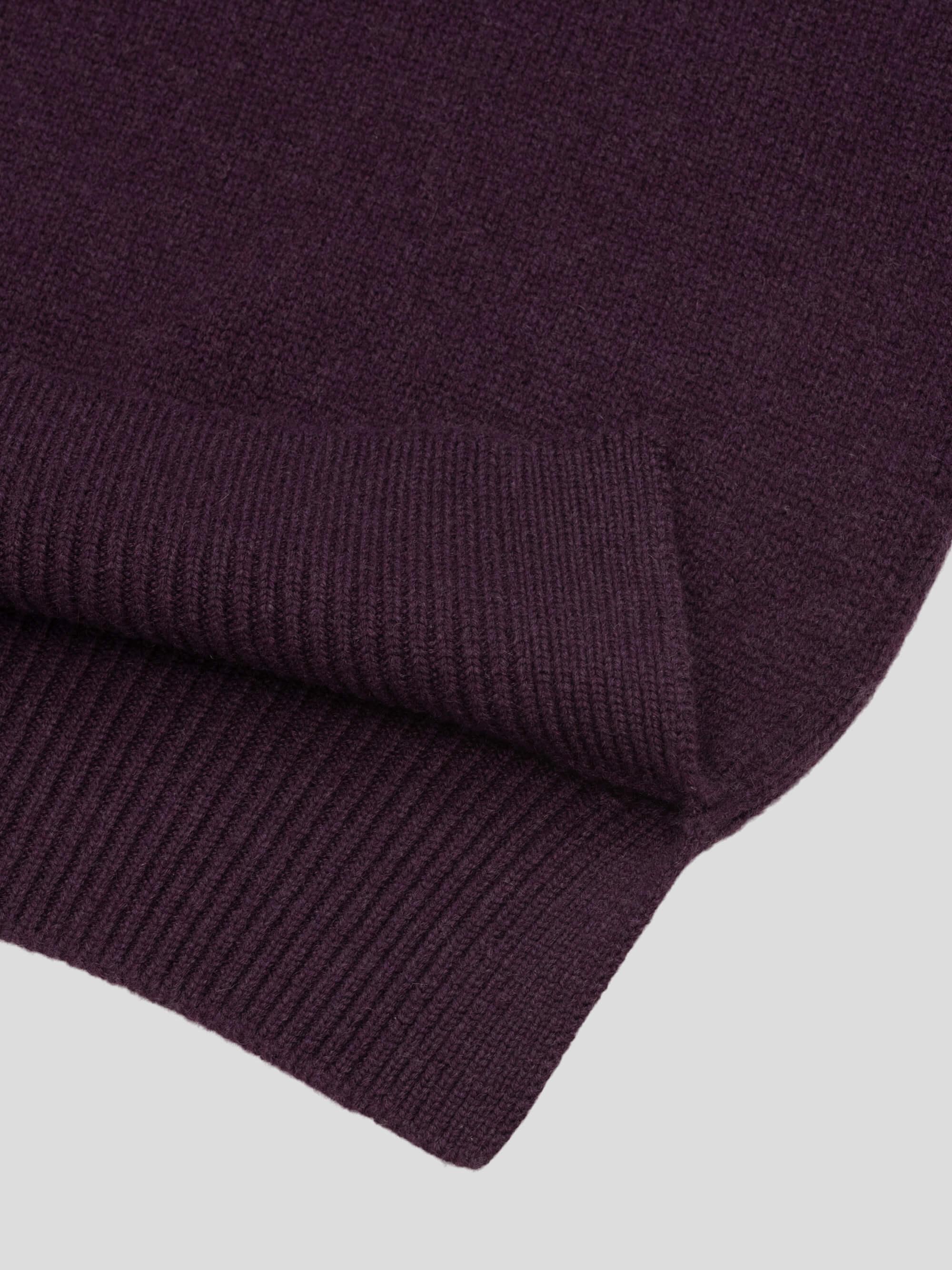 Womens Kiso Deep Purple Cashmere Roll Neck Sweater Begg x Co