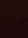 mens wine red cashmere crew neck ribbed sweater open cuff detail