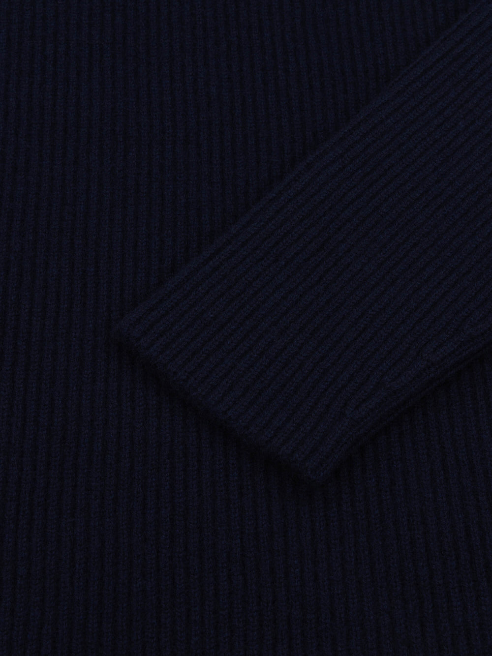 navy blue mens ribbed cashmere zip sweater open cuff detail