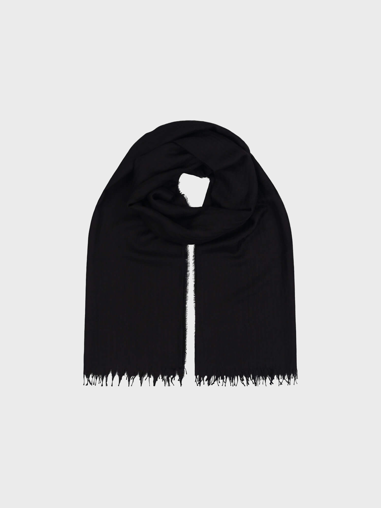 Staffa Womens Cashmere Silk Scarf Black | Begg x Co