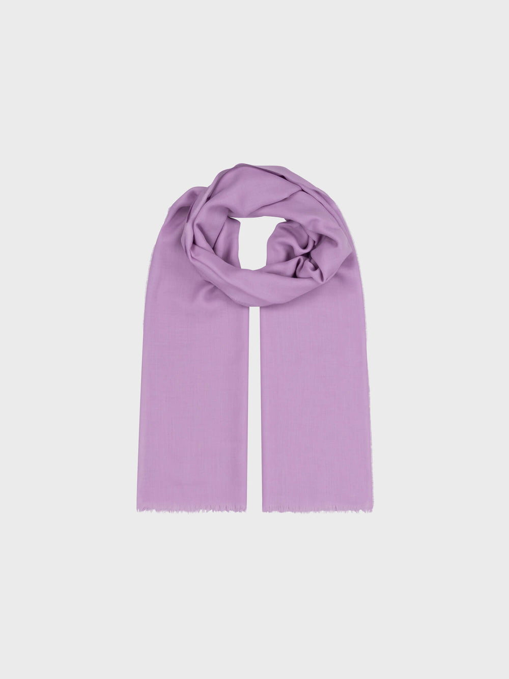 light purple cashmere scarf on a grey background