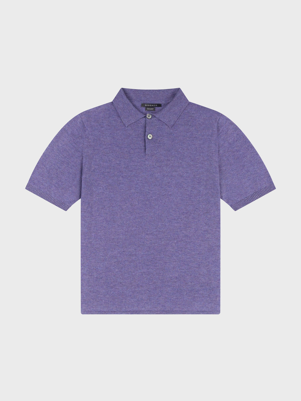 purple short sleeve cashmere polo