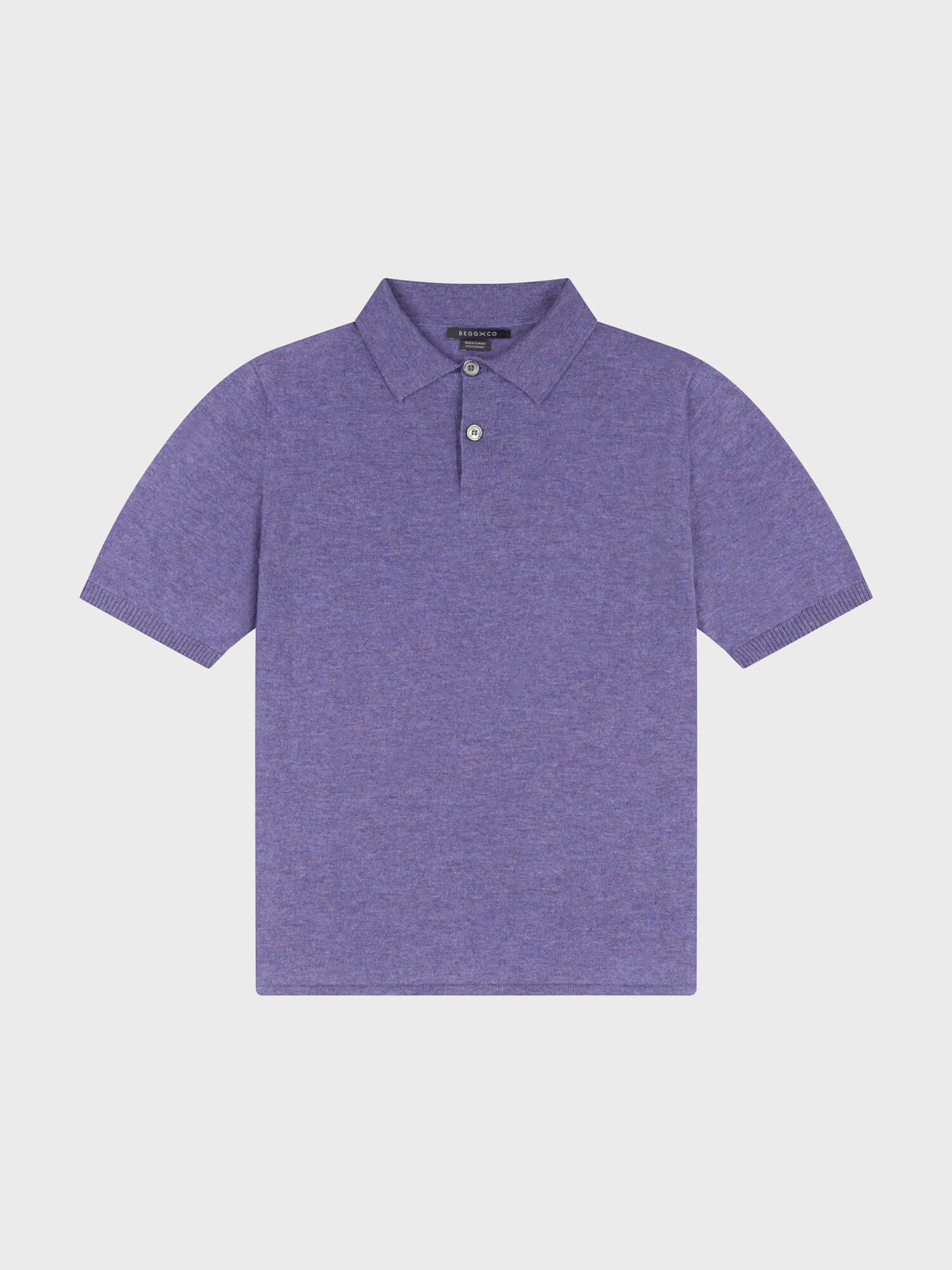 purple short sleeve cashmere polo