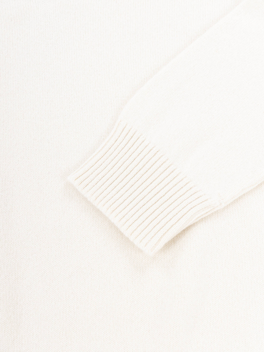 mens white vneck cashmere sweater cuff detail