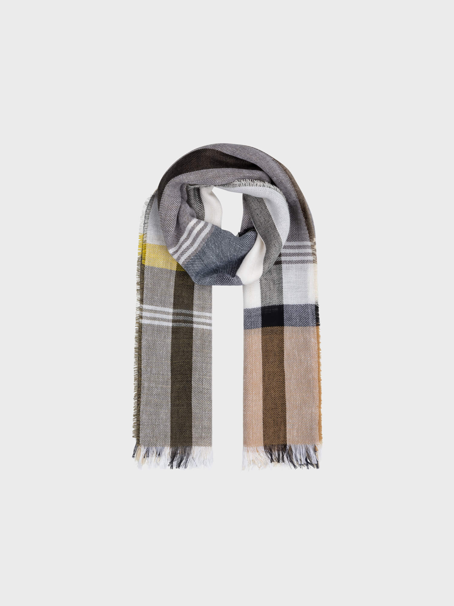 begg & co Womens Fiji Duncan Natural Cashmere Blend Scarf - Begg x Co