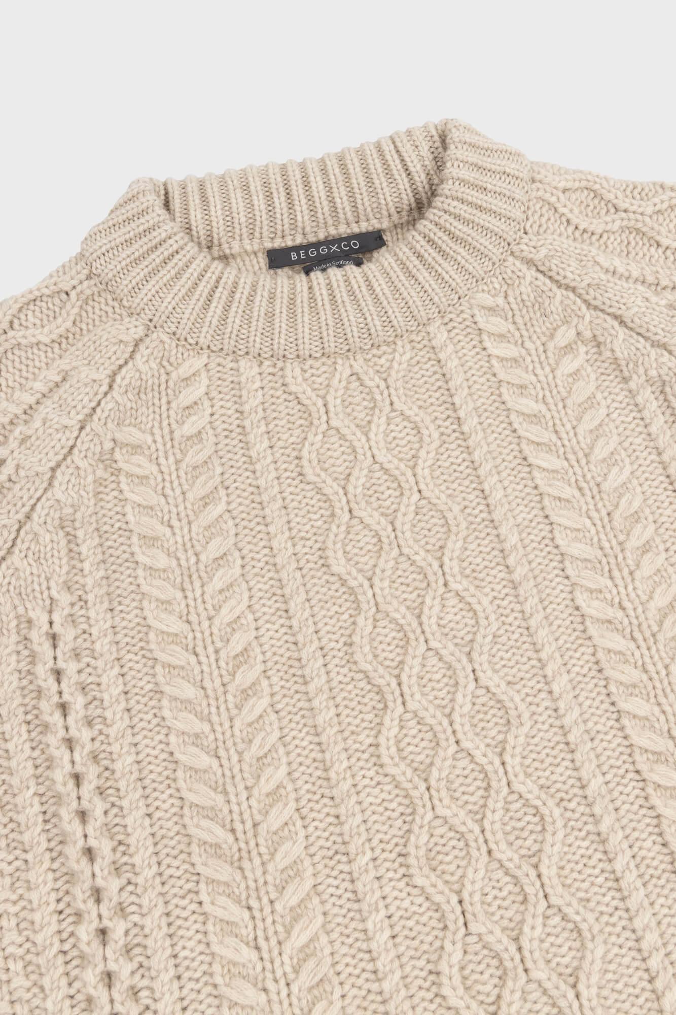 Mens Isla Blonde Undyed Cashmere Sweater Begg x Co
