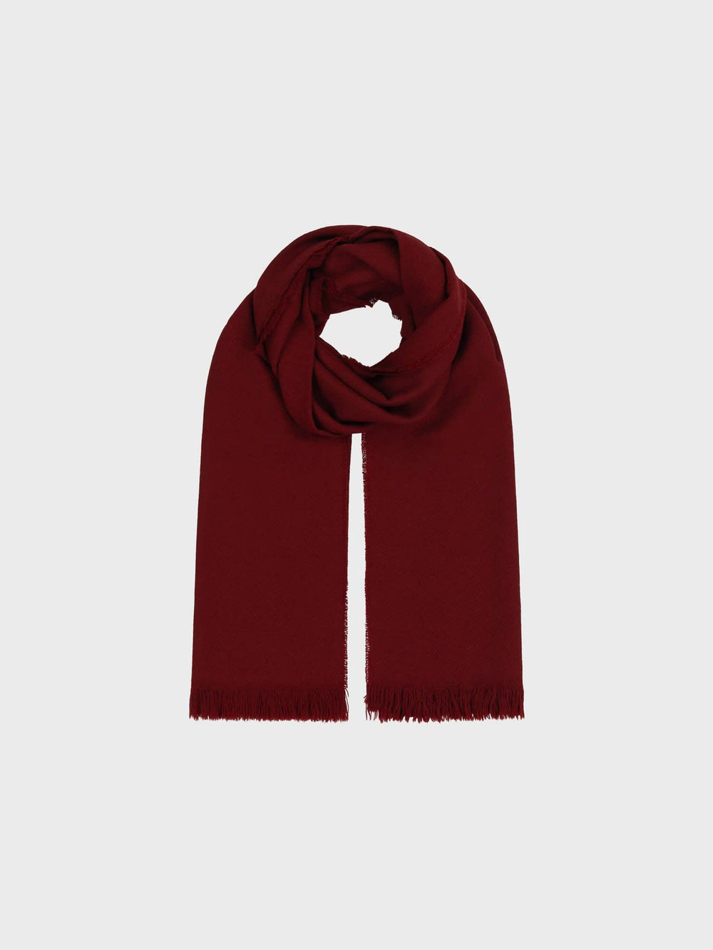 Kishorn Washed Plain Washed Mens Cashmere Scarf Red Begg x Co