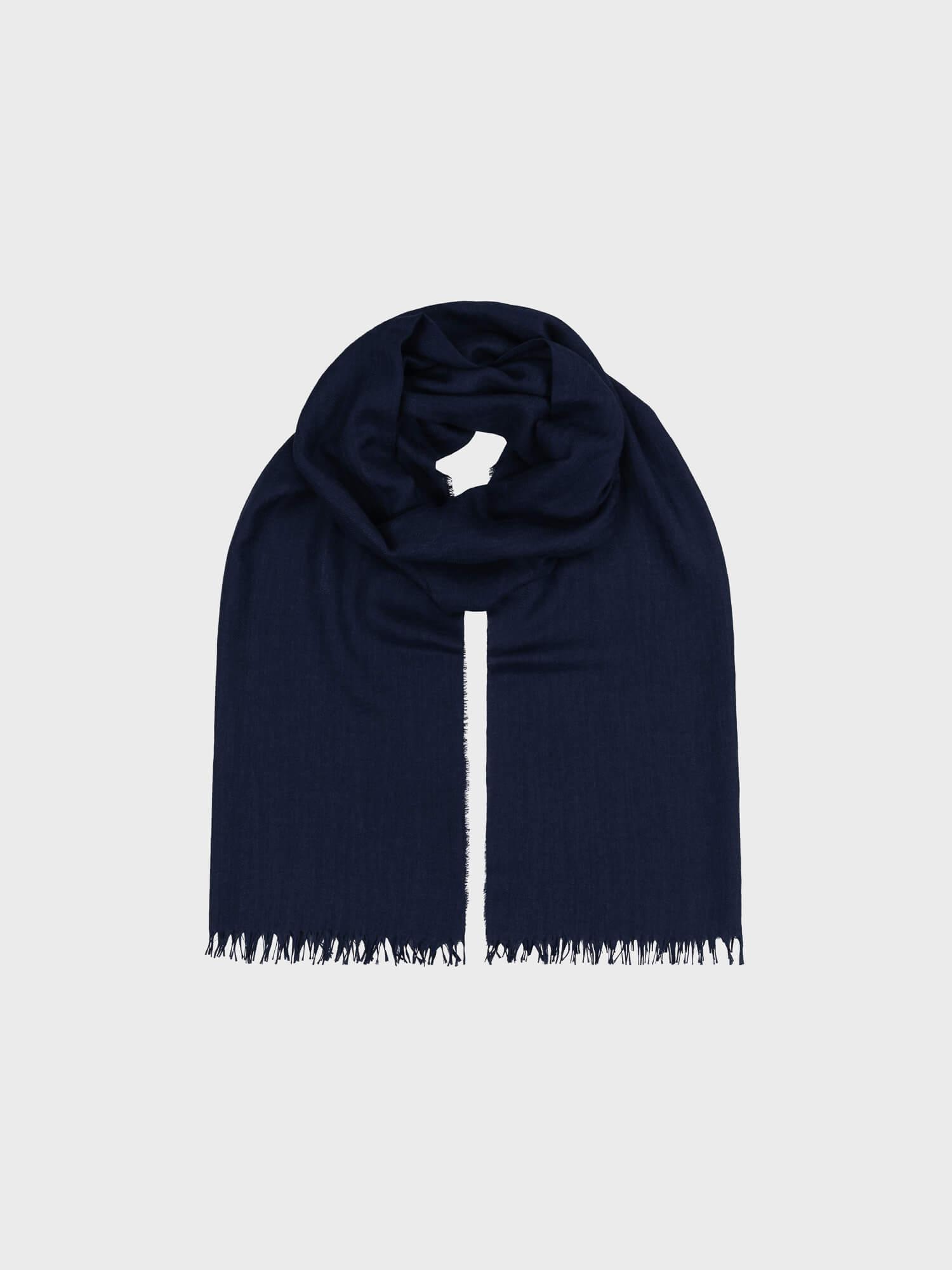 Staffa Mens Cashmere Silk Scarf Navy Begg x Co