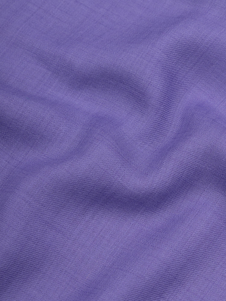 close up of a purple lightweight cashmere scarf