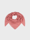 pink square cashmere scarf on a grey background