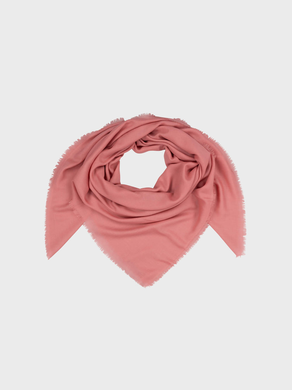 pink square cashmere scarf on a grey background