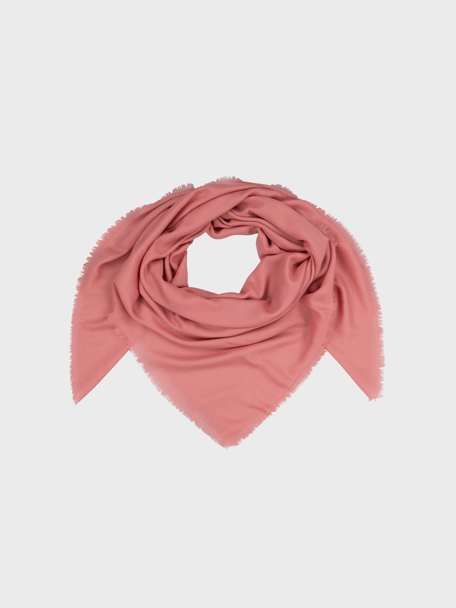 pink square cashmere scarf on a grey background