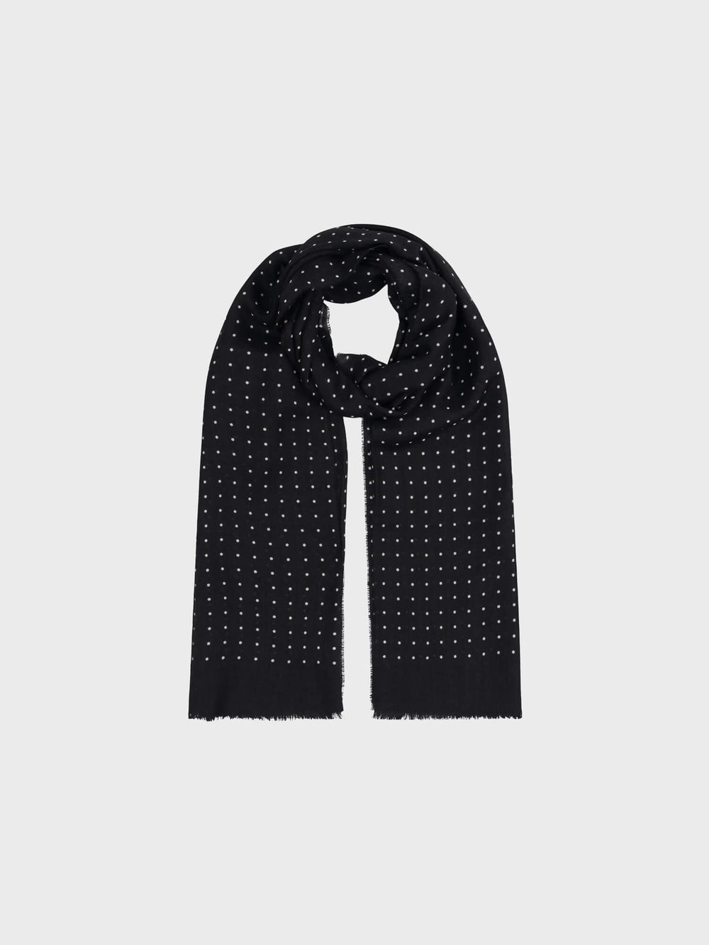 Wispy Hanover Mens Cashmere Scarf Black White Begg x Co