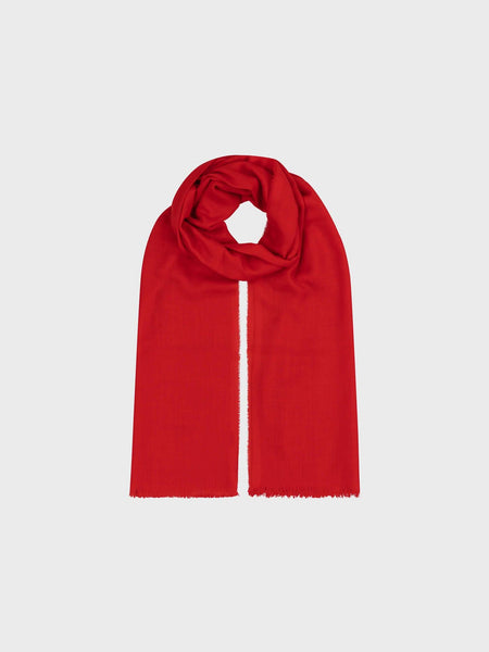 Wispy Solid Womens Superfine Cashmere Scarf Regal Red - Begg x Co