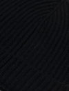 Womens Black Cashmere Alex Beanie Hat Detail | Begg x Co 