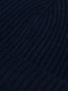 Mens Dark Navy Cashmere Alex Beanie Hat Detail | Begg x Co 