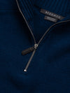 Mens Architect Zip Cashmere Knitted Sweater Naval Blue | Begg x Co