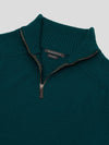 Mens Architect Zip Cashmere Sweater Rich Green | Begg x Co