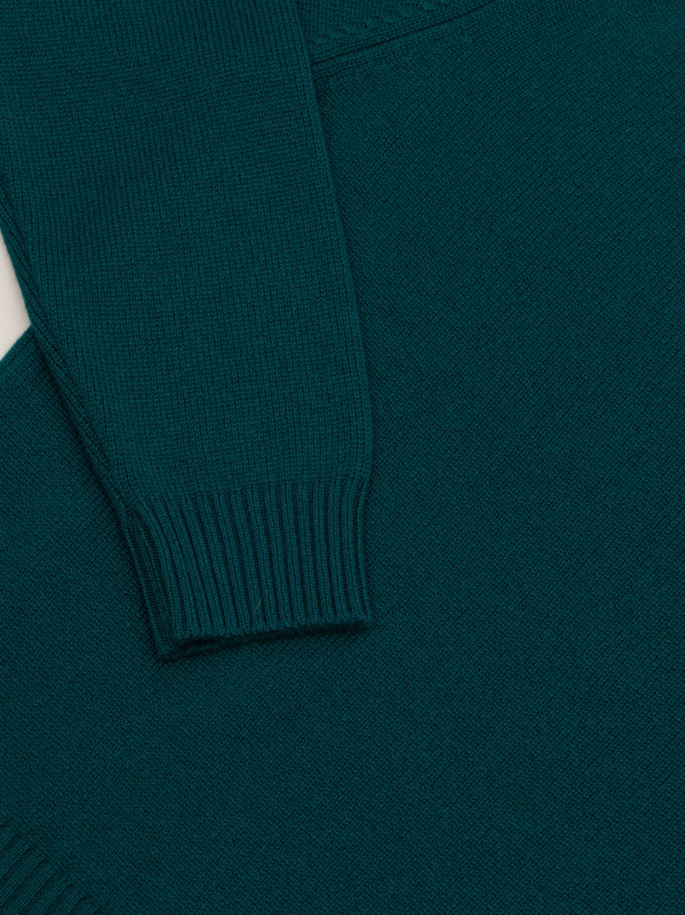 Mens Architect Zip Cashmere Sweater Rich Green | Begg x Co