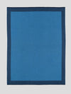 Arran Border Cashmere Blanket Navy Azure| Begg x Co