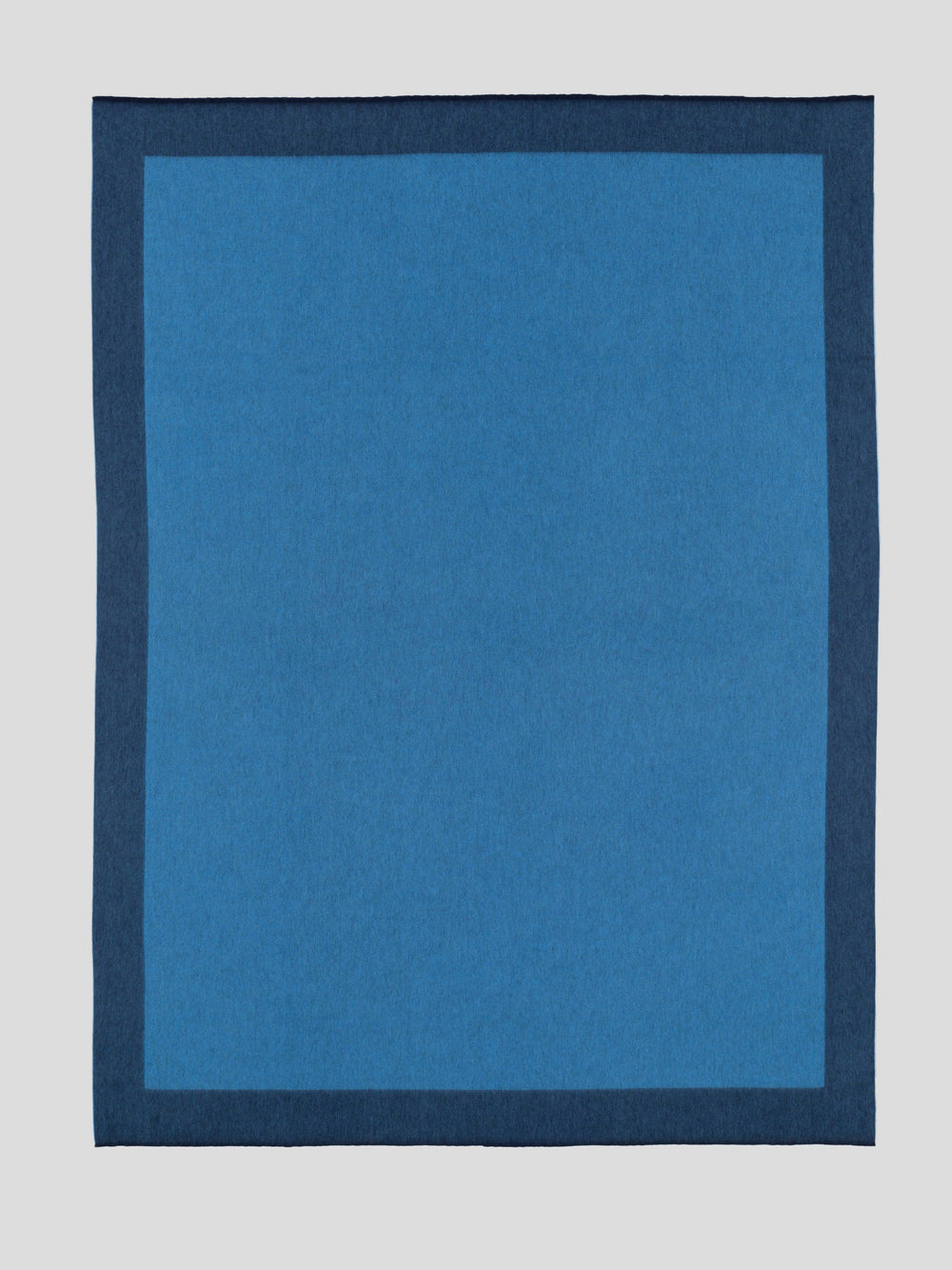 Arran Border Cashmere Blanket Navy Azure| Begg x Co