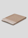 Oversized Arran Border Cashmere Throw White Natural| Begg x Co