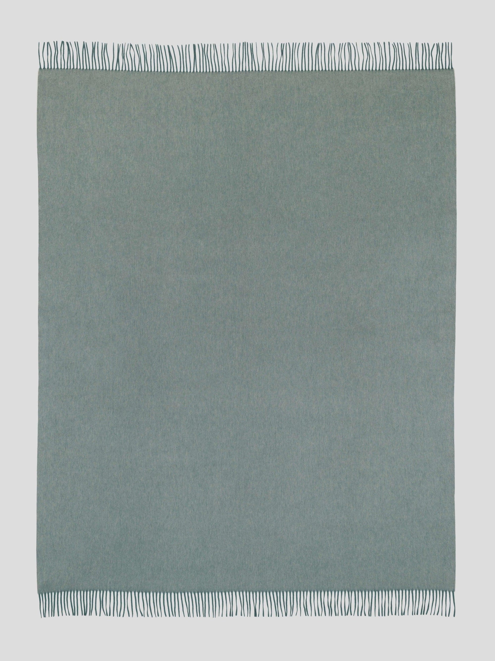 Arran Solid Cashmere Throw Duck Egg | Begg x Co