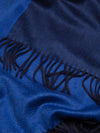 Arran Reversible Mens Silk Cashmere Scarf Navy Sapphire - Begg x Co