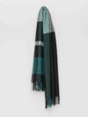 Women's Arran Boone Cashmere Stole Charcoal Teal | Begg x Co