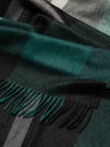 Women's Arran Boone Cashmere Stole Charcoal Teal | Begg x Co
