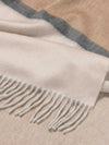 Women's Arran Borderland Cashmere Stole Natural Grey | Begg x Co