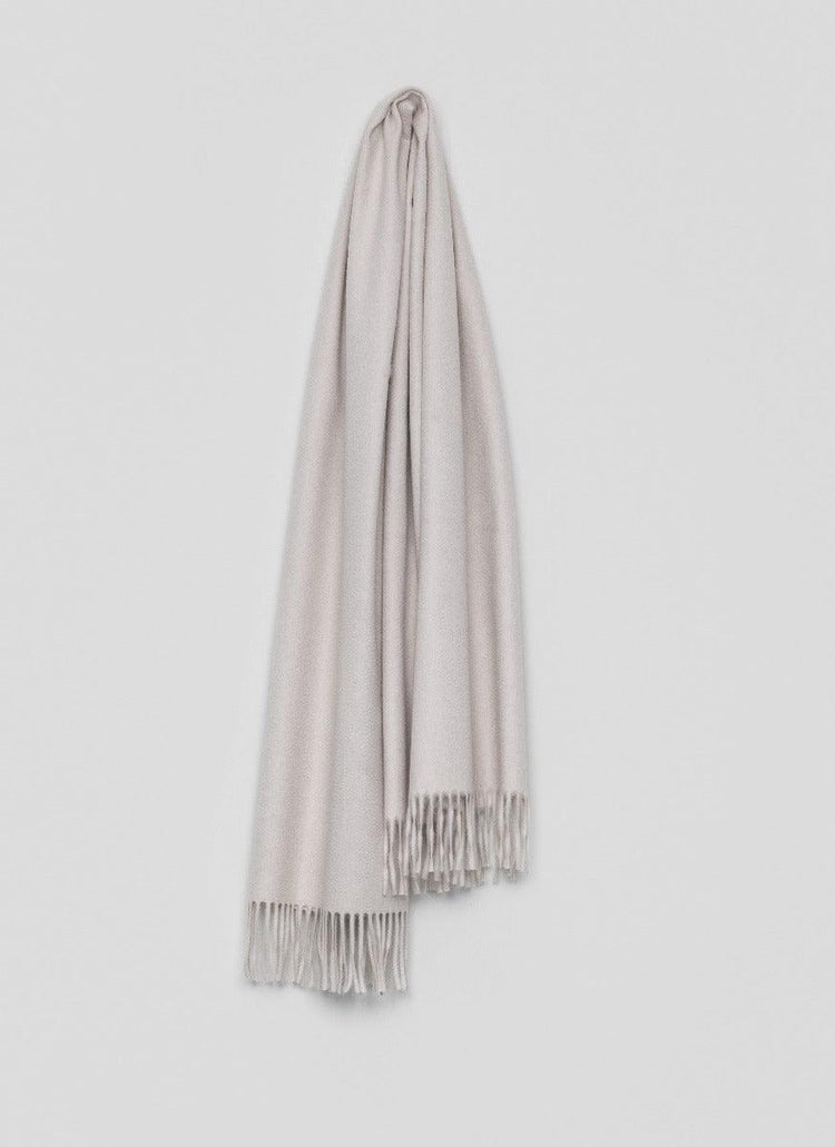 Arran Plain Womens Cashmere Stole Oyster | Begg x Co