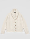 Men's Aspen Bare Undyed Cashmere Knitted Cardigan by Begg x Co