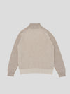 Mens Shadow Zip Cashmere Knitted Sweater Natural | Begg x Co