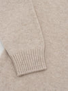 Mens Shadow Zip Cashmere Knitted Sweater Natural | Begg x Co