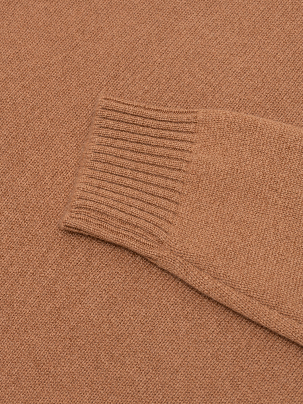 Mens Architect Crew Neck Knitted Cashmere Sweater Caramel | Begg x Co