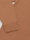 Mens Architect Crew Neck Knitted Cashmere Sweater Caramel | Begg x Co